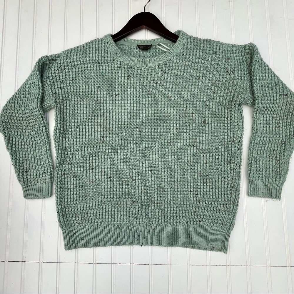 Topshop Light Green Knit Top